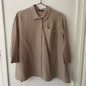 Kaarem Sot 3/4 Sleeve Button-Up Pocket Shirt (Unisex)